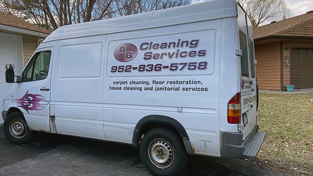 AB Cleaning Services van
